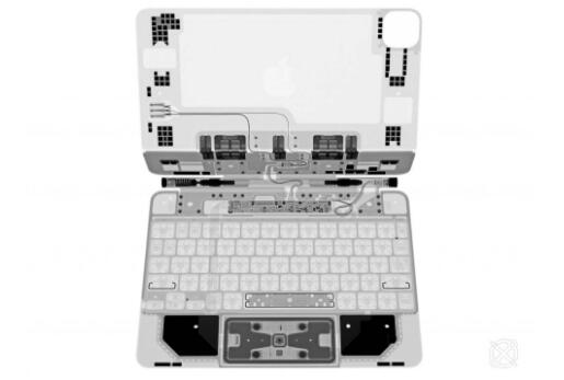iPad Pro魔術鍵盤iFixit X-Ray揭示了一個非常繁忙的配件