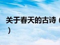 关于春天的古诗（关于关于春天的古诗的介绍）