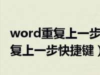 word重复上一步快捷键ctrl加什么（word重复上一步快捷键）