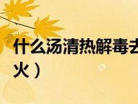 什么汤清热解毒去火通便（什么汤清热解毒去火）