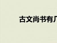 古文尚书有几篇（古文尚书作者）