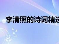李清照的诗词精选十首（李清照的诗全集）