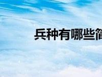 兵种有哪些简笔画（兵种有哪些）