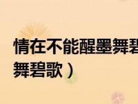 情在不能醒墨舞碧歌百度网盘（情在不能醒墨舞碧歌）