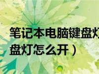 笔记本电脑键盘灯怎么开戴尔（笔记本电脑键盘灯怎么开）