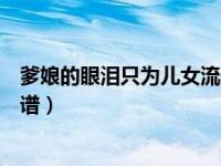 爹娘的眼泪只为儿女流歌曲赵真（爹娘的眼泪只为儿女流简谱）