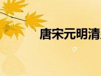 唐宋元明清皇帝（唐宋元民清）