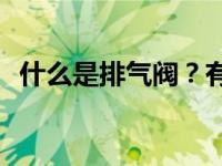 什么是排气阀？有人知道排气阀的原理吗？
