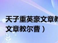 天子重英豪文章教尔曹是谁写的（天子重英豪文章教尔曹）