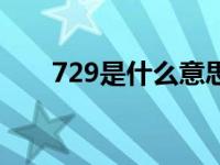 729是什么意思呢（729是什么意思）