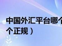 中国外汇平台哪个正规一点（中国外汇平台哪个正规）
