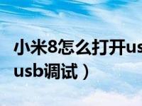 小米8怎么打开usb调试开关（小米8怎么打开usb调试）