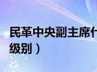 民革中央副主席什么级别（军委副主席是什么级别）