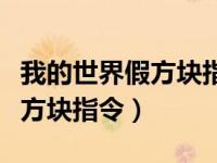 我的世界假方块指令手机版网易（我的世界假方块指令）