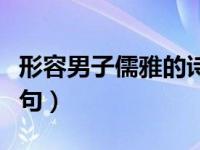 形容男子儒雅的诗句优美（形容男子儒雅的诗句）