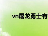 vn屠龙勇士有特效吗（vn屠龙勇士）