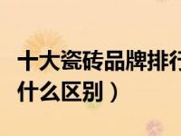 十大瓷砖品牌排行榜（品牌瓷砖和普通瓷砖有什么区别）