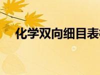 化学双向细目表模板（双向细目表模板）