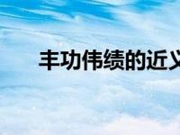 丰功伟绩的近义词（丰功伟绩的意思）