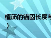 植筋的锚固长度与锚固深度（锚固长度怎么算）
