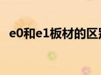 e0和e1板材的区别（E0和E1 板材的区别）