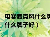 电容麦克风什么牌子好录音专用（电容麦克风什么牌子好）