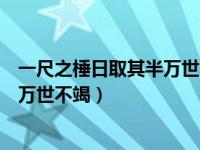 一尺之棰日取其半万世不竭的数学思想（一尺之棰日取其半万世不竭）