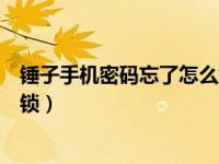 锤子手机密码忘了怎么解锁华为（锤子手机密码忘了怎么解锁）