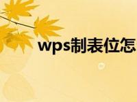 wps制表位怎么使用（wps制表位）