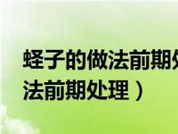 蛏子的做法前期处理要怎么处理?（蛏子的做法前期处理）