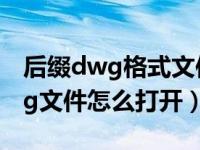 后缀dwg格式文件用什么软件打开（后缀dwg文件怎么打开）