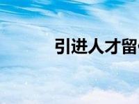 引进人才留住人才（引进人才）