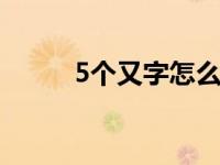 5个又字怎么读（五个又 怎么读）