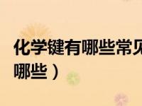 化学键有哪些常见的类型（化学键的种类有都哪些）