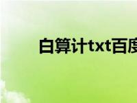 白算计txt百度云（白算计txt下载）