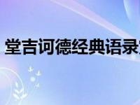 堂吉诃德经典语录赏析（堂吉诃德经典语录）