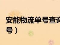 安能物流单号查询号码查询官网（安能物流单号）