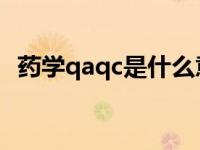 药学qaqc是什么意思（qa qc是什么意思）