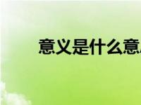 意义是什么意思（价值是什么意思）