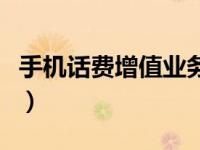 手机话费增值业务费（手机增值业务费是什么）