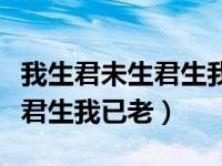 我生君未生君生我已老怎么回复（我生君未生君生我已老）