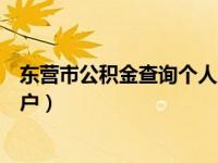 东营市公积金查询个人账户查询（惠州市公积金查询个人账户）