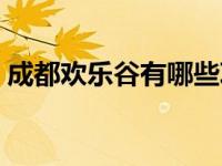 成都欢乐谷有哪些项目（欢乐谷有哪些项目）
