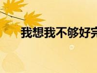 我想我不够好完整版（我想我不够好）