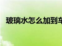 玻璃水怎么加到车里图片（玻璃水怎么加）