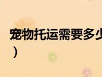 宠物托运需要多少钱呢（宠物托运需要多少钱）