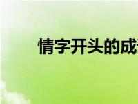 情字开头的成语大全集（情字成语）