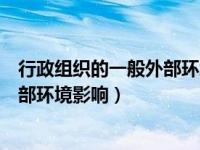 行政组织的一般外部环境包括（简述影响行政组织运行的外部环境影响）