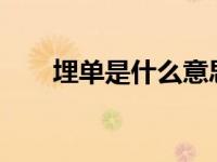 埋单是什么意思?（埋单是什么意思）