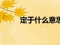 定于什么意思（兹定于什么意思）
